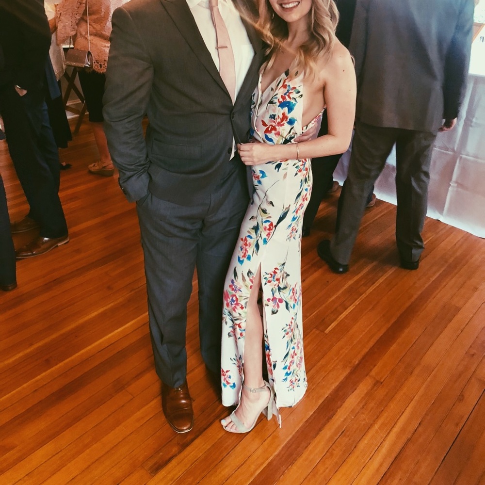 Surplice Floral Dress